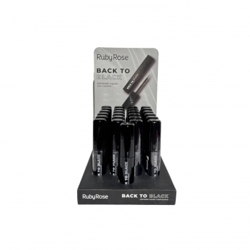 DELINIADOR LIQUIDO RUBY ROSE BACK TO BLACK C/24UN HBE2106