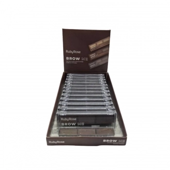 PALETA SOMBRA SOBRANCELHA RUBY ROSE BROW ME C/12UN HBE2516 -4