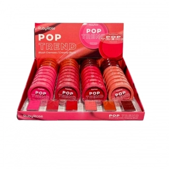 DISPLAY BLUSH CREMOSO RUBY ROSE POP TREND C/36UN HBM17