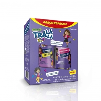 KIT SHAMPOO+CONDICIONADOR TRA LA LA 480ML CACHOS
