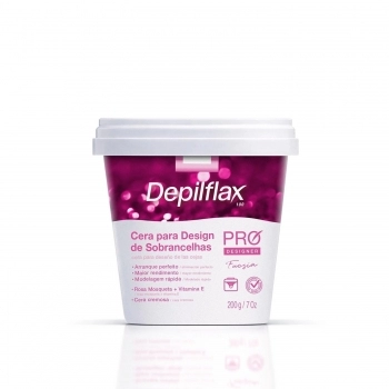CERA DEPILARTORIA PARA SOBRANCELHAS DEPILFLAX 200G PRO DESIGNER FUSCIA