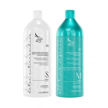 KIT PROGRESSIVA SHAMPOO+MASCARA ZAP PROFISSIONAL 1L ALL TIME ORGANIC