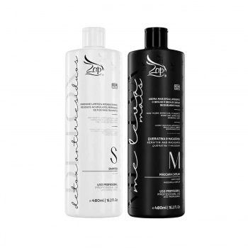 KIT PROGRESSIVA SHAMPOO+MASCARA ZAP PROFISSIONAL 500ML ME LEVA +
