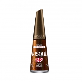 ESMALTE RISQUE KITKAT CHOCO COSMICO METALICO SEM BLISTER
