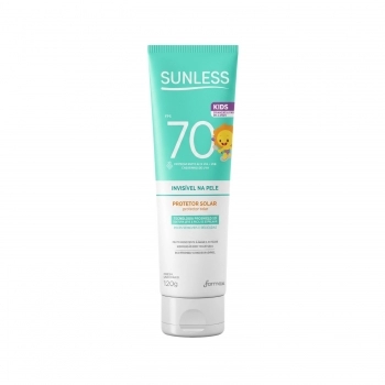 PROTETOR SOLAR SUNLESS KIDS 120G FPS70 INVISIVEL