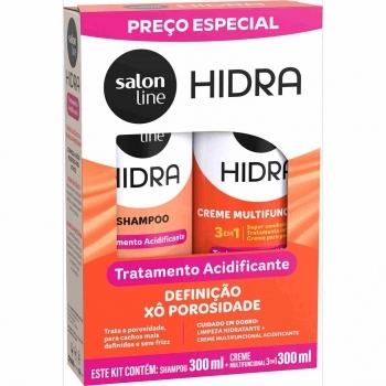 KIT SHAMPOO + CREME MULTIFUNCIONAL SL 300ML HIDRA TRATAMENTO ACIDIFICANTE