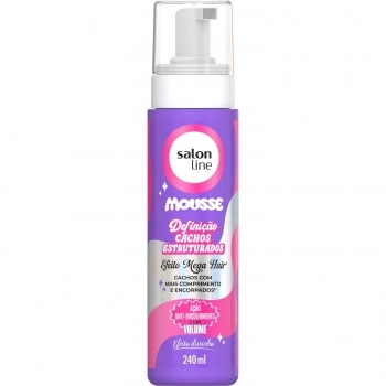 MOUSSE SALON LINE 240ML DEFINICAO CACHOS ESTRUTURADOS