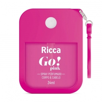 BODY SPLASH CABELO E CORPO RICCA 34ML GO! PINK PARA BOLSA