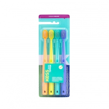 ESCOVA DENTAL KESS BASIC TIPPER MACIA COM 4 UNIDADES 2523