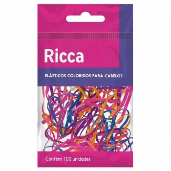 ELASTICO CABELO RICCA COLORIDO 100UN 3341