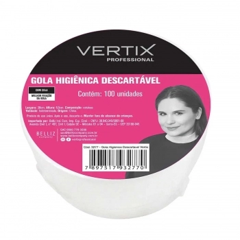 GOLA HIGIENICA DESCARTAVEL VERTIX C/100UN EM ROLO