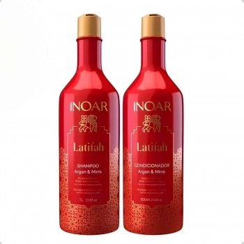 KIT INOAR SHAMPOO 1L + CONDICIONADOR 800ML LATIFAH