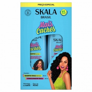 KIT SHAMPOO + CONDICIONADOR SKALA 325/200ML MAIS CACHOS