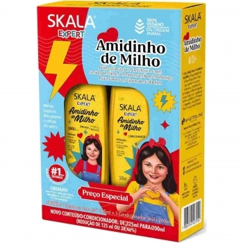 KIT SHAMPOO + CONDICIONADOR SKALA 325/200ML AMIDINHO MILHO