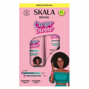 KIT SHAMPOO + CONDICIONADOR SKALA 325/200ML CRESPO DIVINO