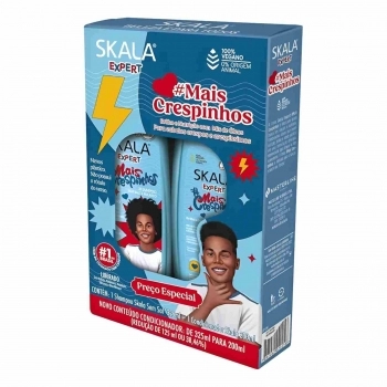 KIT SHAMPOO + CONDICIONADOR SKALA 325/200ML MAIS CRESPINHOS