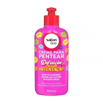 CREME PARA PENTEAR SALON LINE 300ML DEFINICAO CACHOS OSTENTACAO