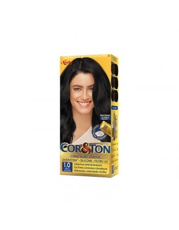 TINTURA COR&TON KIT 1.0 PRETO AZULADO