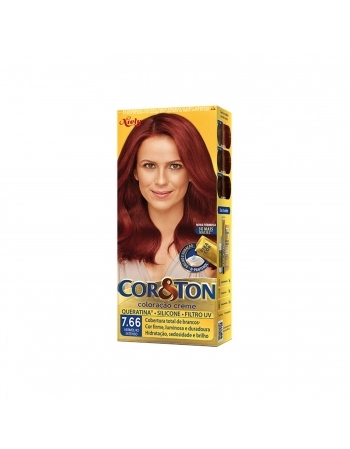 TINTURA NIELY COR&TON KIT 7.66 VERMELHO INTENSO