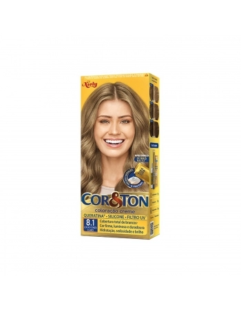 TINTURA NIELY COR&TON KIT 8.1 LOURO CINZA CLARO