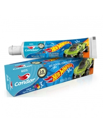 GEL DENTAL CONDOR HOTWHEELS 3512 50G KIDS 2/5 ANOS C/FLUOR