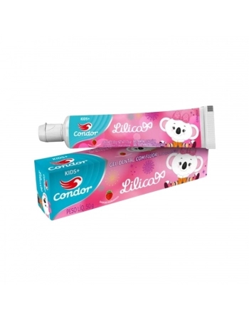 GEL DENTAL CONDOR LILICA RIPILICA 3511 50G BAMBINAS APARTIR 6 ANOS COM FLUOR