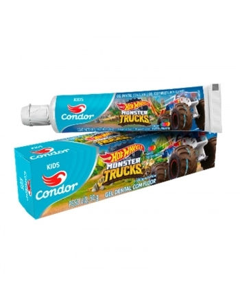 GEL DENTAL CONDOR HOTWHEELS 3511 50G KIDS APARTIR 6 ANOS COM FLUOR
