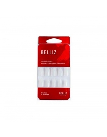 UNHA POSTIÇA BELLIZ NATURAL OVAL 1203