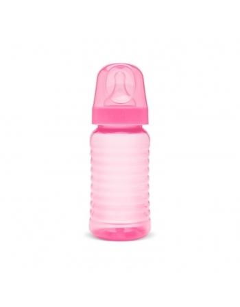 MAMADEIRA BIG LOLLY CLEAN 340ML SILICONE REDONDO 10065 ROSA BLISTER