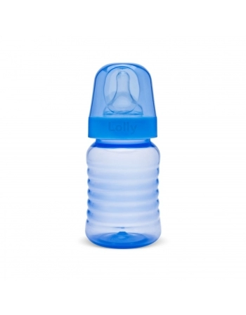 MAMADEIRA BIG LOLLY CLEAN 250ML SILICONE REDONDO 10165 AZUL BLISTER