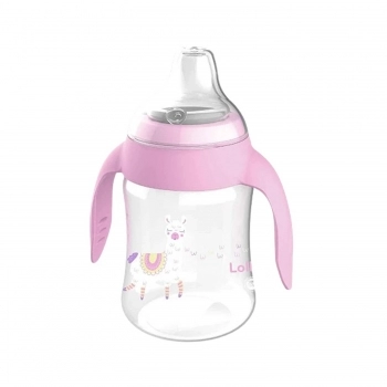 COPO ANTIVAZAMENTO COM ALÇA LOLLY BABY 250ML 7104 BLISTER ROSA
