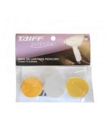 LIXA PEDICURO TAIFF 10 UNIDADES REFIL