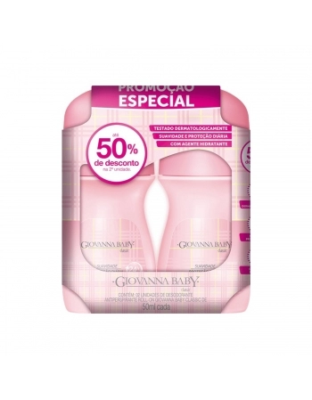 KIT DESODORANTE ROLON GIOVANA BABY 50ML CLASSIC 02UN
