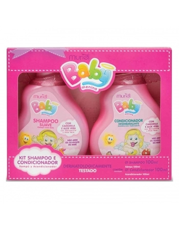 KIT INFANTIL MURIEL SHAMPOO+CONDICIONADOR MENINA