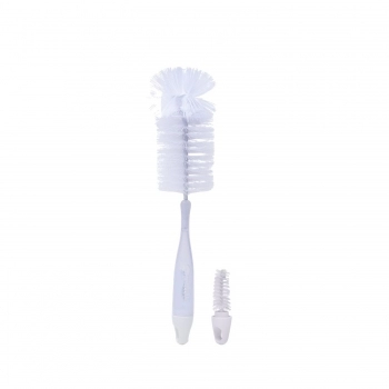 ESCOVA PARA LIMPEZA DE MAMADEIRA E BICO LOLLY BABY 2X1 BRANCA 7081