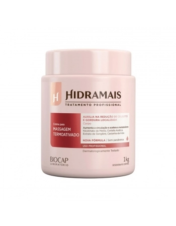 CREME PARA MASSAGEM HIDRAMAIS 1KG TERMO ATIVADO LIPOTERMICO