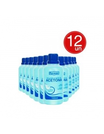 REMOVEDOR DE ESMALTE FARMAX 100ML BLUE FARDO COM 12 UNIDADES
