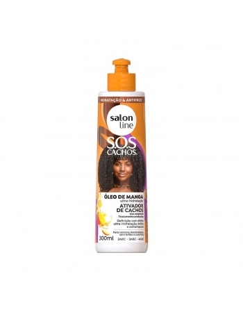 ATIVADOR DE CACHOS SALON LINE 300ML SOS CACHOS OLEO DE MANGA