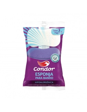 ESPONJA BANHO CONDOR C/3 8301 BASICA
