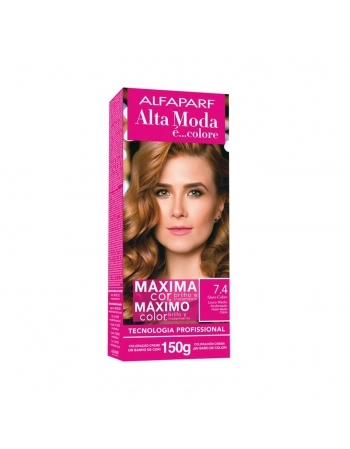 TINTURA ALTA MODA 7.4 LOURO MEDIO ACOBREADO