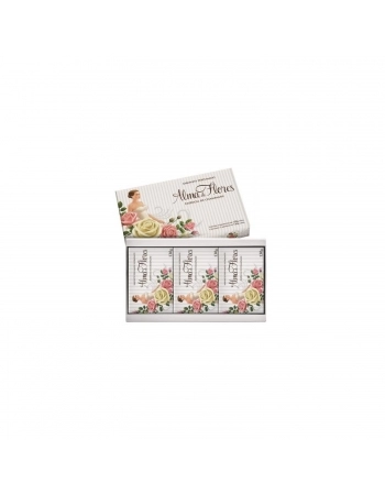 ESTOJO ALMA DE FLORES 03 SABONETES 130G FLORES BRANCAS
