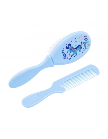 CONJUNTO PARA CABELO LOLLY BABY 7050 AZUL BLISTER