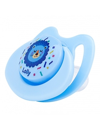 CHUPETA LOLLY BABY 4012 BLISTER DE SILICONE REDONDO TAMANHO 2 AZUL