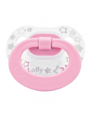 CHUPETA LOLLY BABY 5315 BLISTER DE SILICONE ORTODONTICO TAMANHO 2 ROSA
