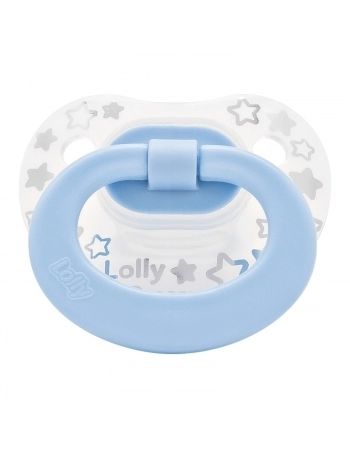 CHUPETA LOLLY BABY 5315 BLISTER DE SILICONE ORTODONTICA TAMANHO 2 AZUL