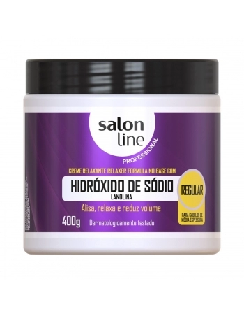 HIDROXIDO DE SODIO SALON LINE 400G REGULAR MEDIO POTE