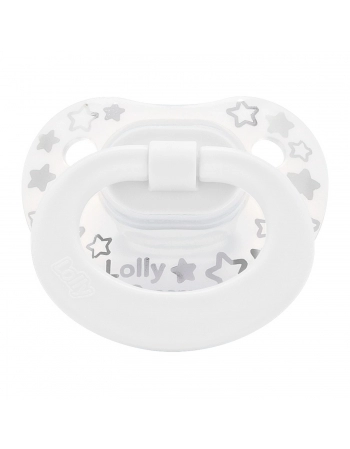 CHUPETA LOLLY BABY 5314 BLISTER DE SILICONE ORTODONTICA TAMANHO 1 BRANCO