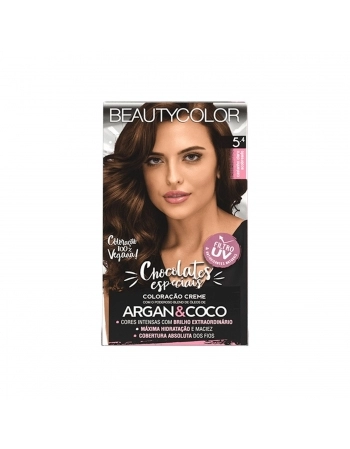 TINTURA BEAUTYCOLOR 5.4 CASTANHO CLARO ACOBREADO KIT PRATICO
