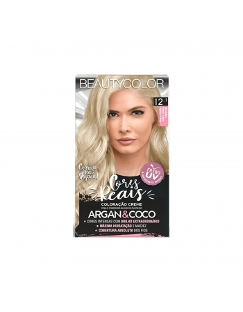 TINTURA BEAUTYCOLOR 12.1 LOURO MUITO CLARO CINZA ESPECIAL KIT PRATICO
