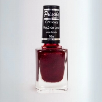 ESMALTE PRISCILA 10ML CINTILANTE MACA DO AMOR